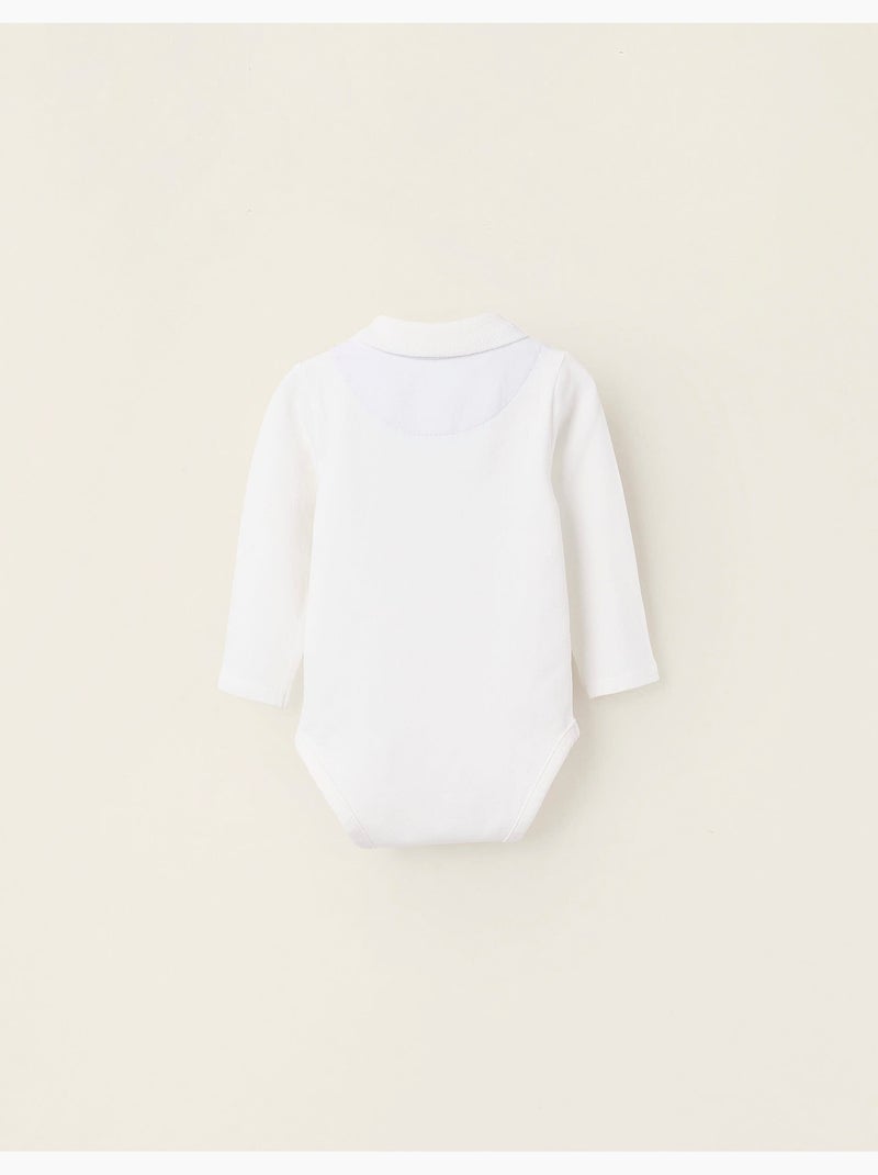 Body-polo a manica lunga Bianco - Kiabi
