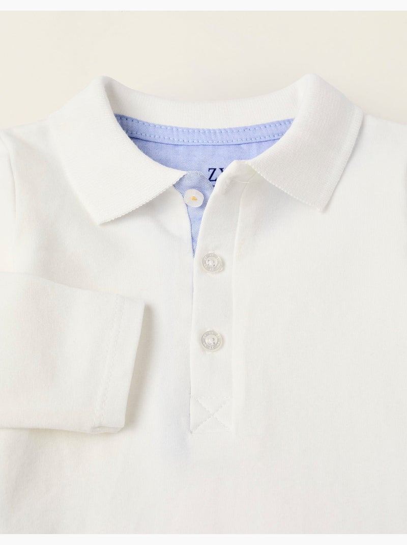Body-polo a manica lunga Bianco - Kiabi