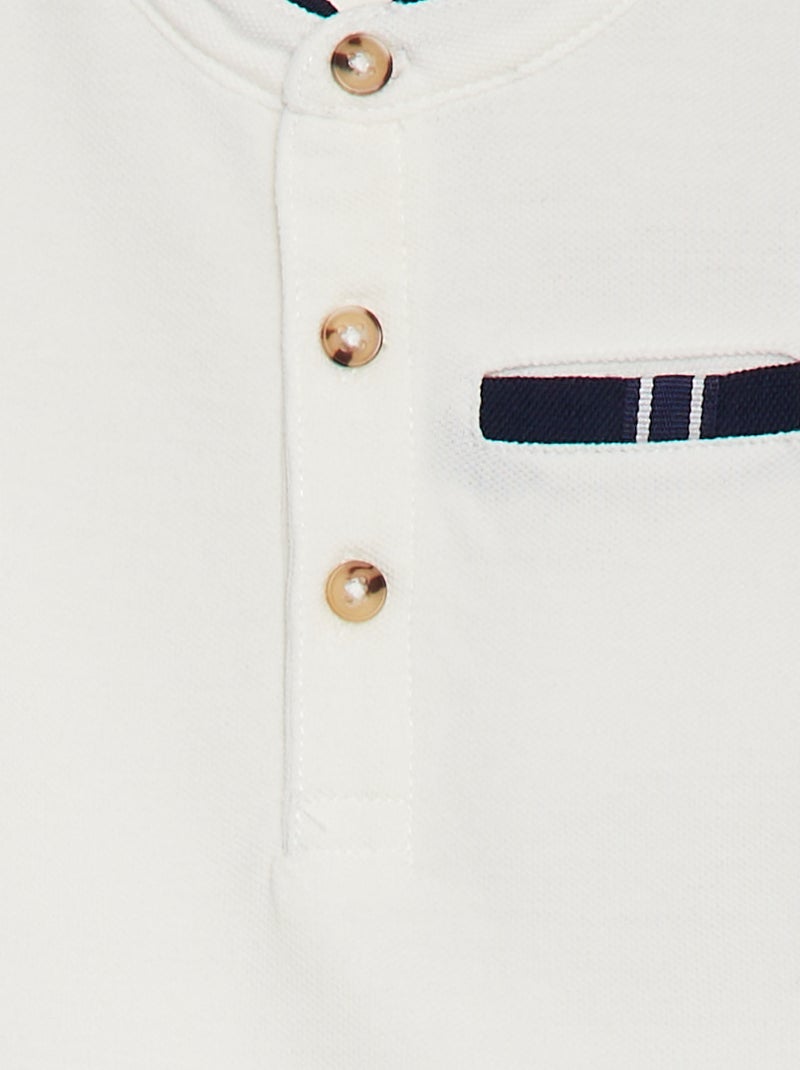 Body polo a maniche corte BIANCO - Kiabi