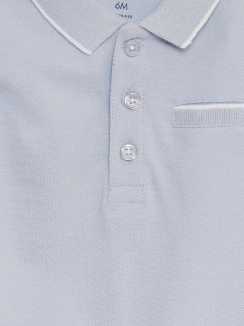 Body-polo a maniche lunghe BLU - Kiabi