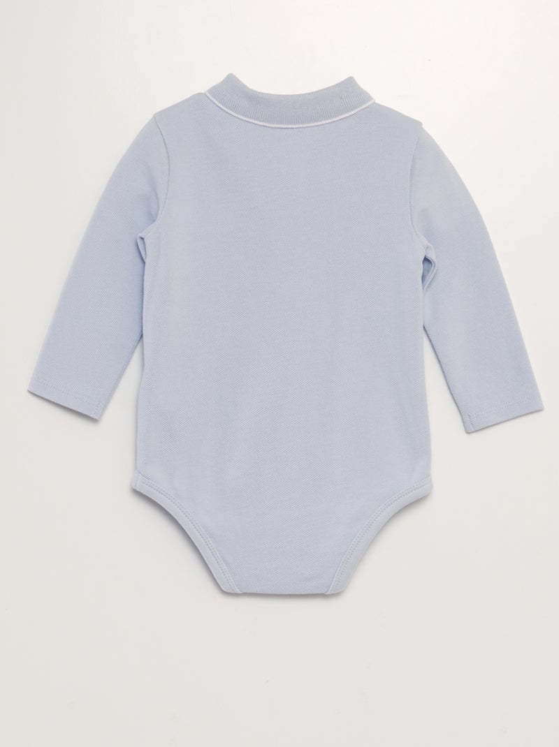 Body-polo a maniche lunghe BLU - Kiabi