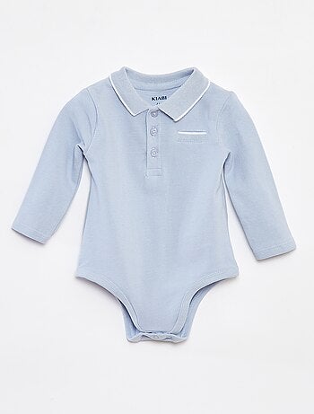 Body polo a maniche lunghe