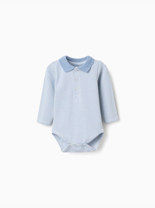 Body-polo a maniche lunghe con righe - Kiabi