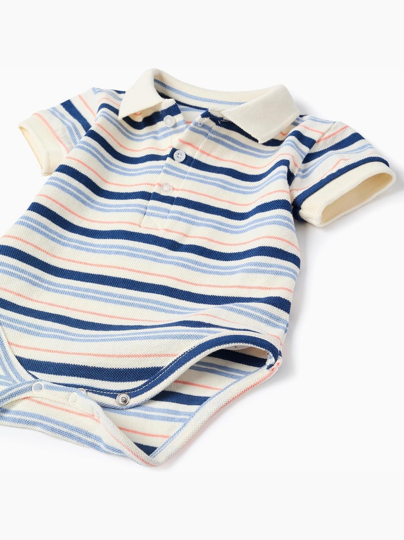 Body polo a righe Bianco - Kiabi