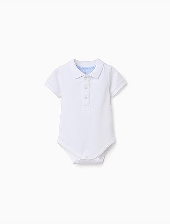 Body polo in cotone a manica corta