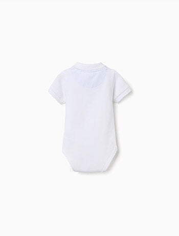 Body polo in cotone a manica corta