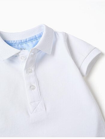 Body polo in cotone a manica corta