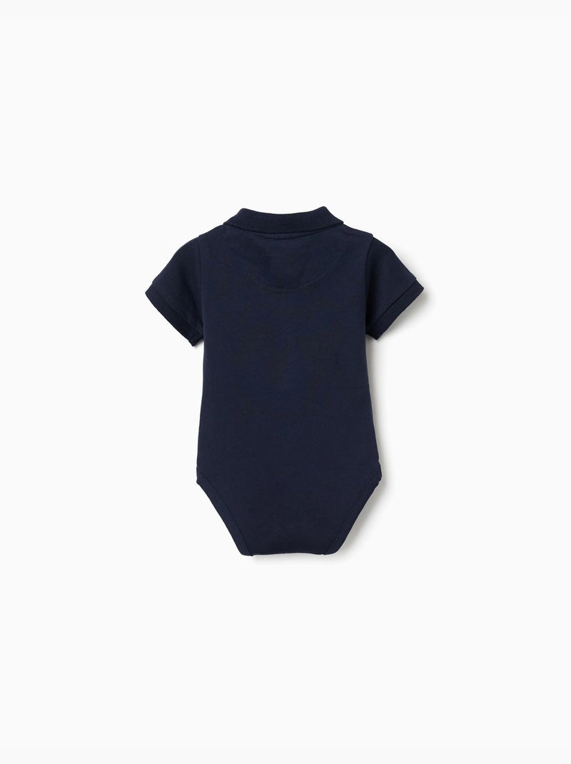 Body polo in cotone a manica corta Blu scuro - Kiabi