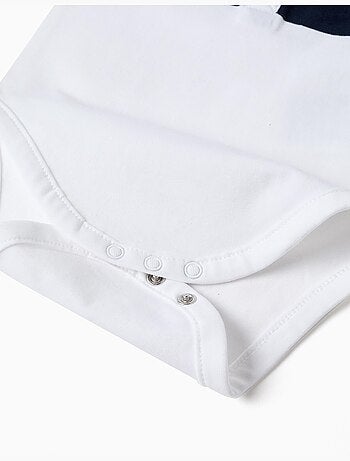 Body polo in cotone a righe
