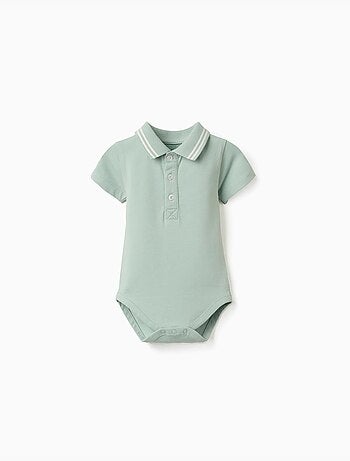Body polo in cotone a righe