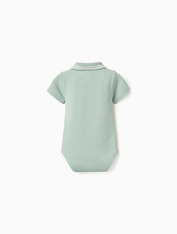 Body polo in cotone a righe
