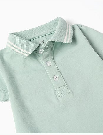Body polo in cotone a righe