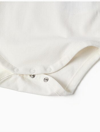 Body polo in cotone con colletto a contrasto