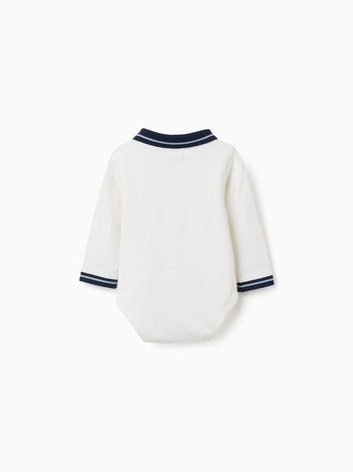 Body polo in cotone con colletto a contrasto - Kiabi