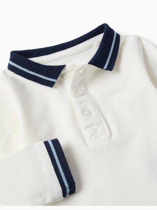 Body polo in cotone con colletto a contrasto - Kiabi