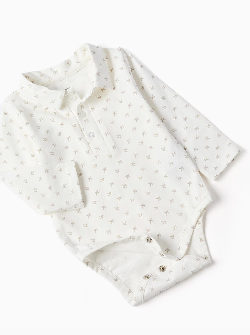 Body-polo + pagliaccetto in velluto a coste Beige chiaro - Kiabi