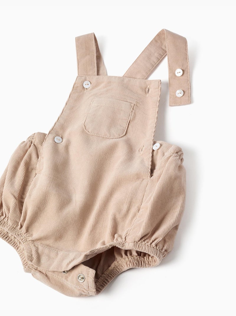 Body-polo + pagliaccetto in velluto a coste Beige chiaro - Kiabi