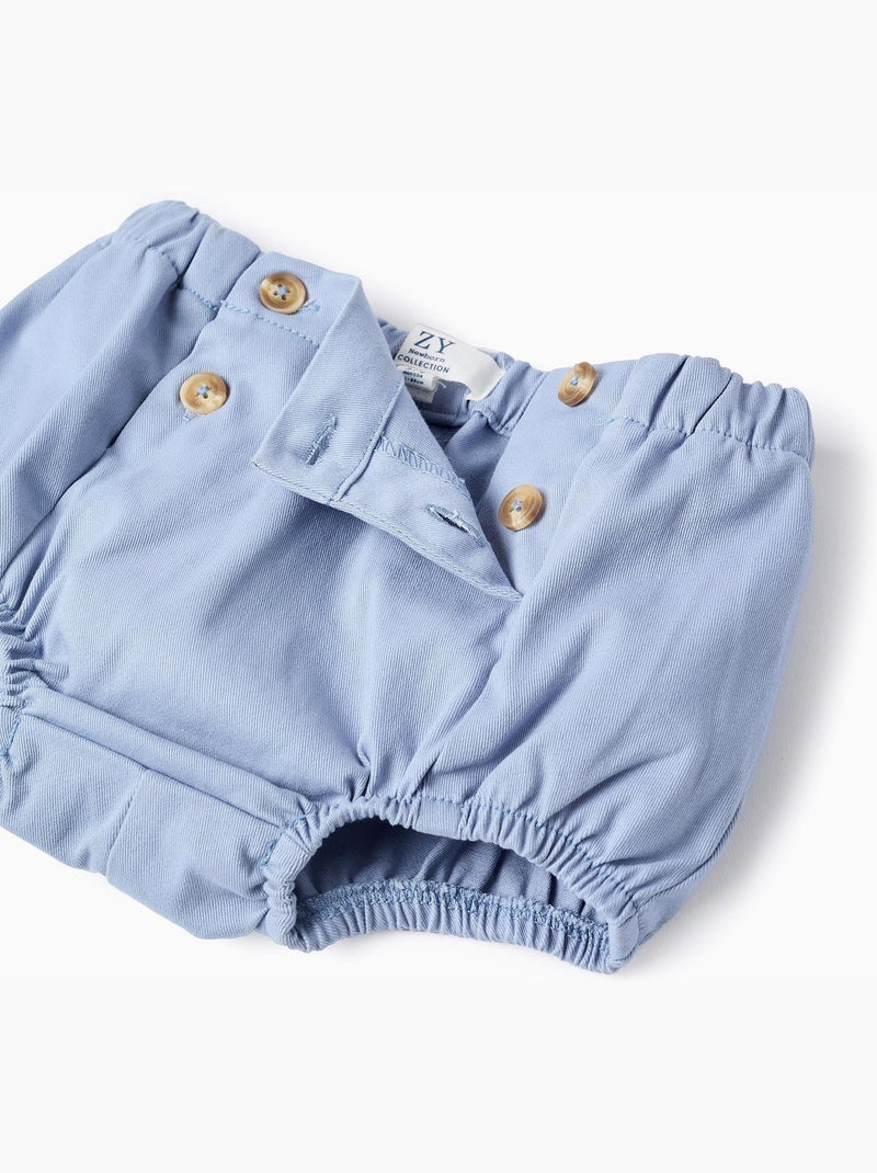 Body polo + Pantaloncini in twill Blu chiaro - Kiabi
