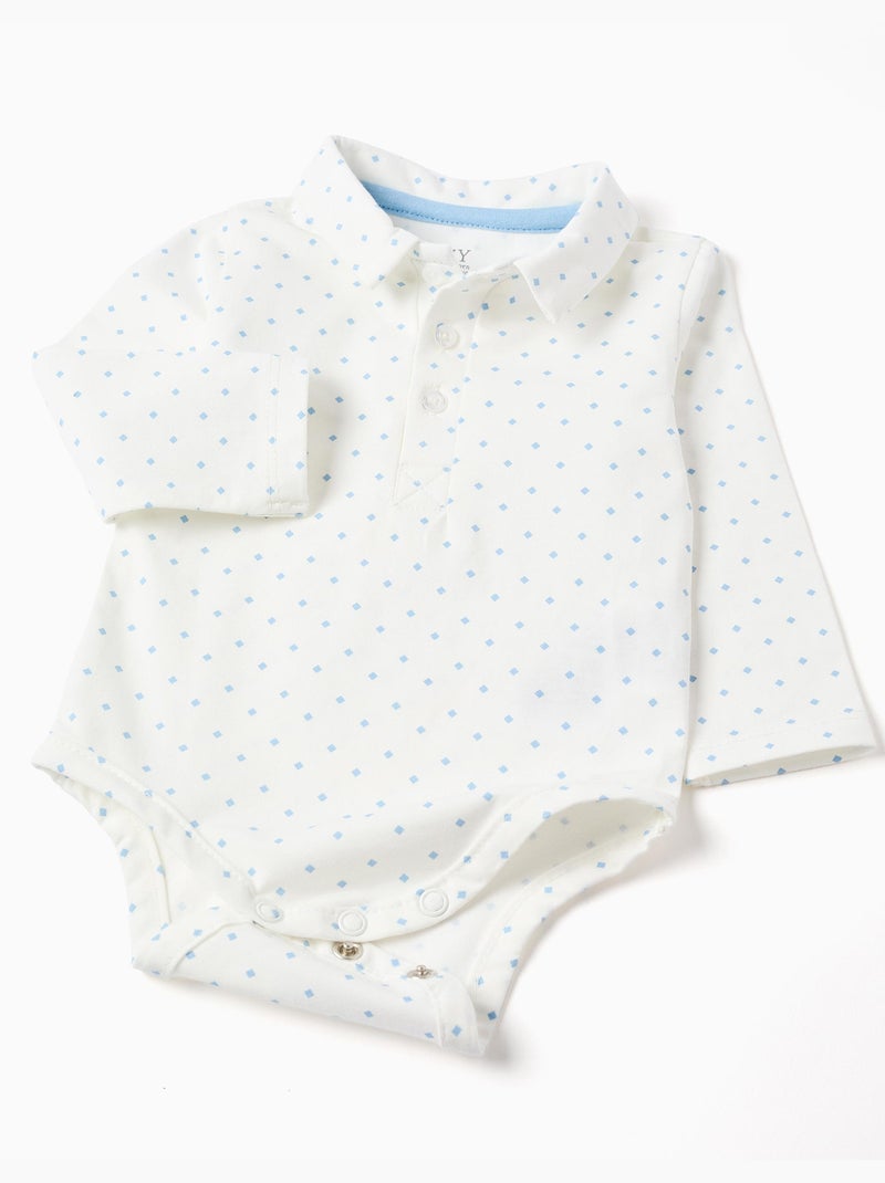 Body polo + pantaloncini in velluto a coste Grigio chiaro - Kiabi