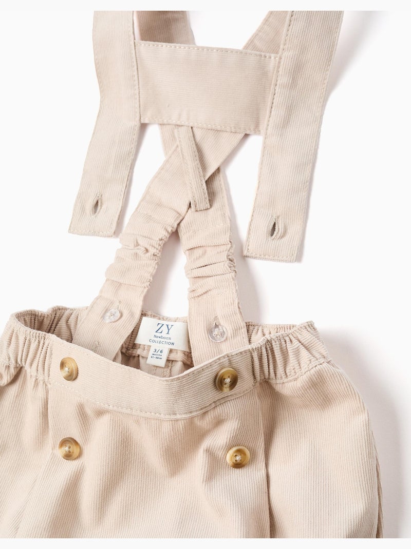 Body polo + pantaloncini in velluto a coste Grigio chiaro - Kiabi