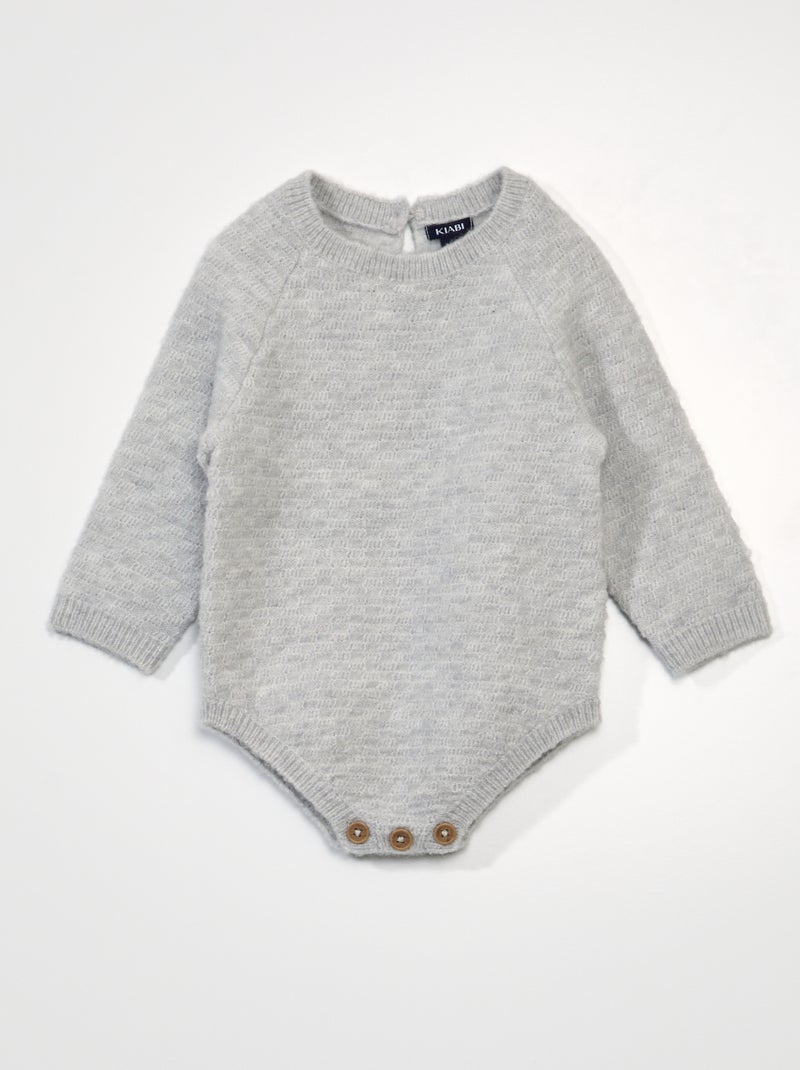 Body pullover lavorato a maglia punto fantasia GRIGIO - Kiabi