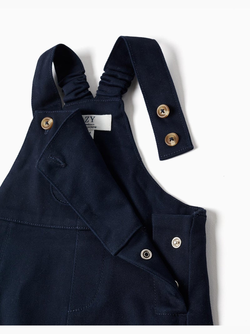Body + salopette in twill Blu scuro - Kiabi