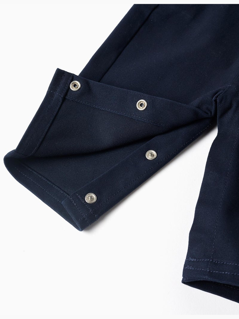Body + salopette in twill Blu scuro - Kiabi