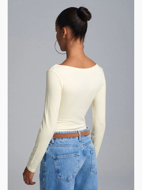 Body scollo barca aderente dilvin - Kiabi Body scollo barca aderente dilvin - Kiabi
