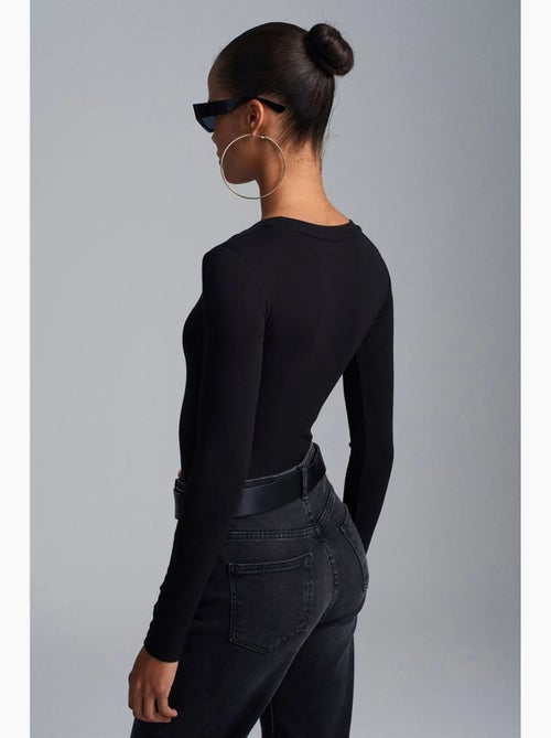 Body scollo tondo aderente in jersey dilvin - Kiabi