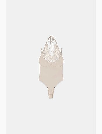 Body senza maniche con cut-out ricamati dilvin