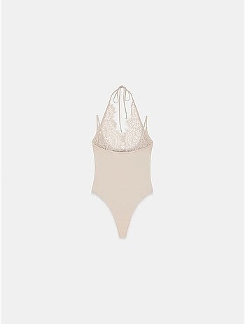 Body senza maniche con cut-out ricamati dilvin