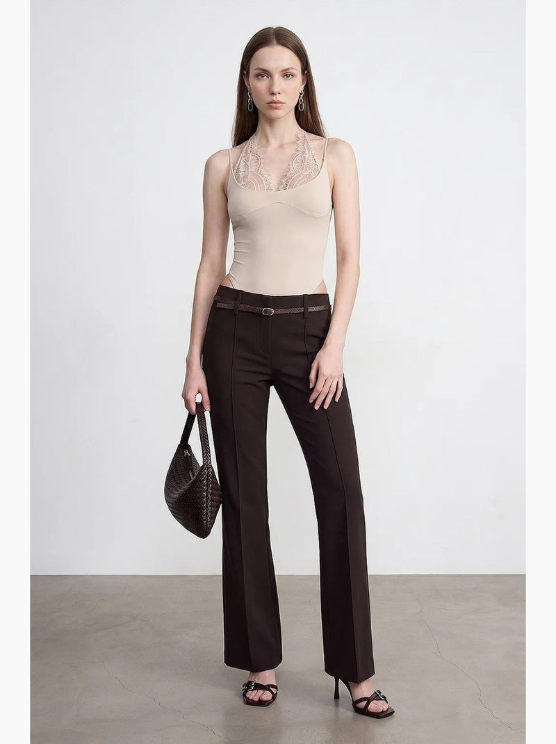 Body senza maniche con cut-out ricamati dilvin Beige argilla - Kiabi