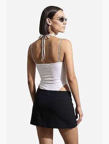 Body senza maniche con cut-out ricamati dilvin