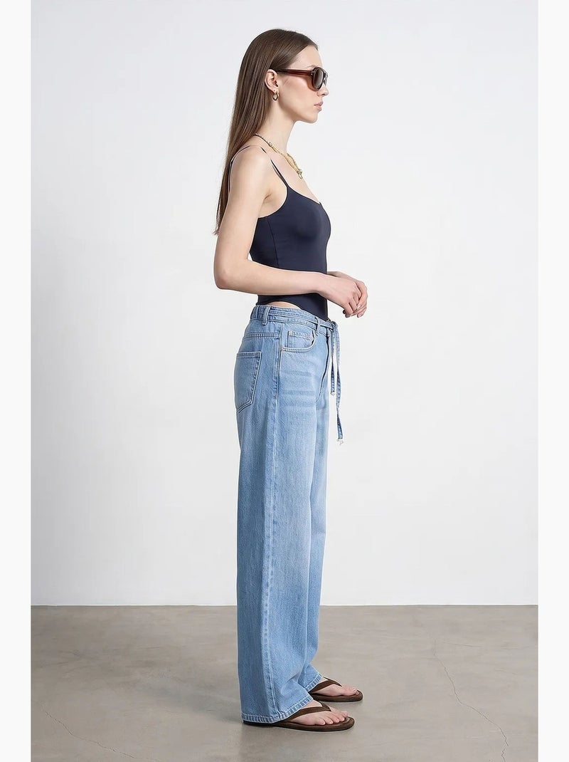 Body senza maniche in nylon con scollo quadrato dilvin Blu notte - Kiabi