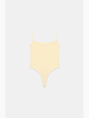 Body senza maniche in nylon con scollo quadrato dilvin