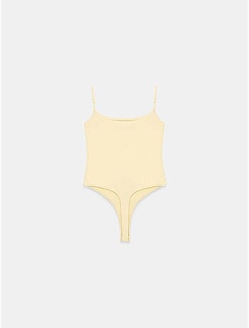 Body senza maniche in nylon con scollo quadrato dilvin