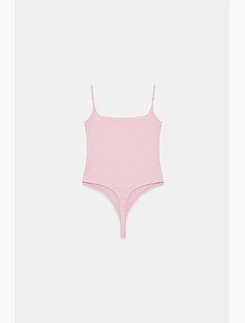 Body senza maniche in nylon con scollo quadrato dilvin