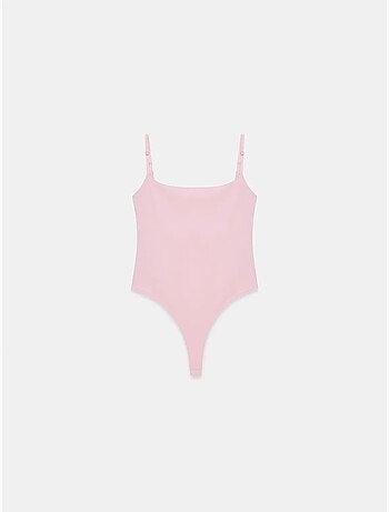 Body senza maniche in nylon con scollo quadrato dilvin