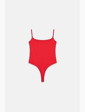 Body senza maniche in nylon con scollo quadrato dilvin
