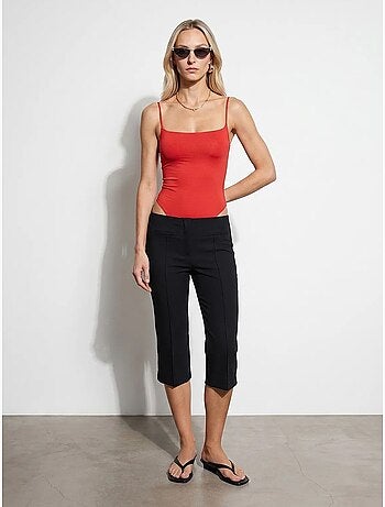 Body senza maniche in nylon con scollo quadrato dilvin