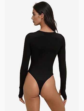 Body slim fit con girocollo hiccup
