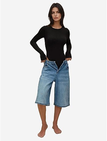 Body slim fit con girocollo hiccup