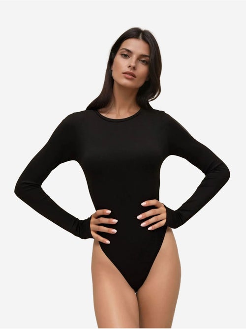 Body slim fit con girocollo hiccup - Kiabi Body slim fit con girocollo hiccup - Kiabi