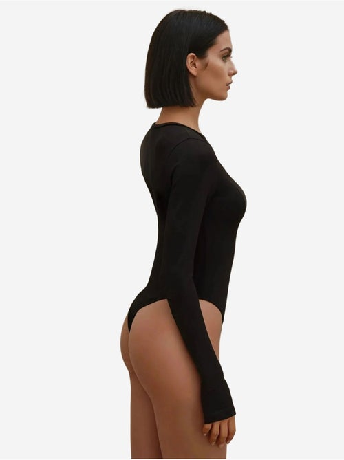 Body slim fit con girocollo hiccup - Kiabi Body slim fit con girocollo hiccup - Kiabi