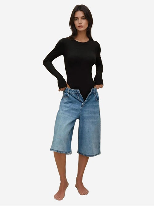 Body slim fit con girocollo hiccup - Kiabi Body slim fit con girocollo hiccup - Kiabi
