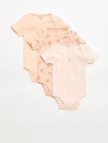 Body stampati in cotone - set da 3