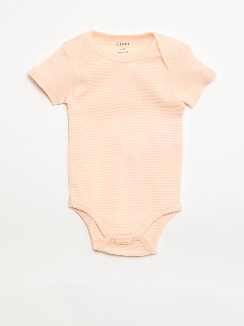 Body stampati in cotone - set da 3 Arancione - Kiabi