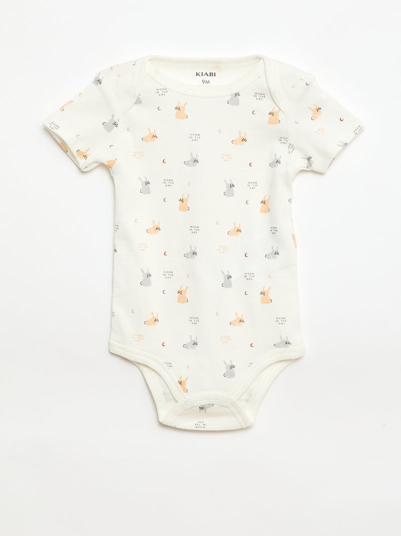 Body stampati in cotone - set da 3 Beige - Kiabi