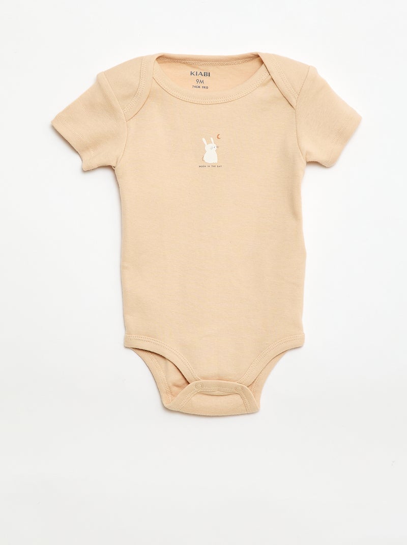 Body stampati in cotone - set da 3 Beige - Kiabi