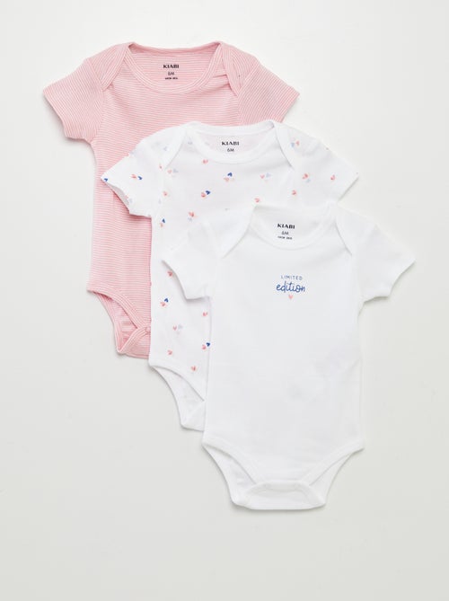 Body stampati in cotone - set da 3 - Kiabi
